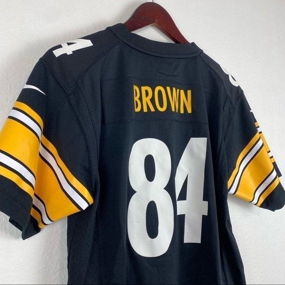 NIKE ON FIELD NFL PITTSBURGH STEELERS #84 ANTONIO BROWN Size XL Woman’s - Picture 9 of 13